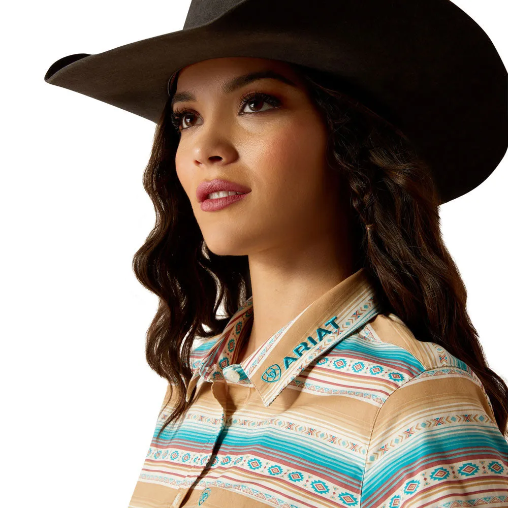 10052716 Ariat Women's Team Kirby Long Sleeve Stretch Shirt - Fallon Serape Print