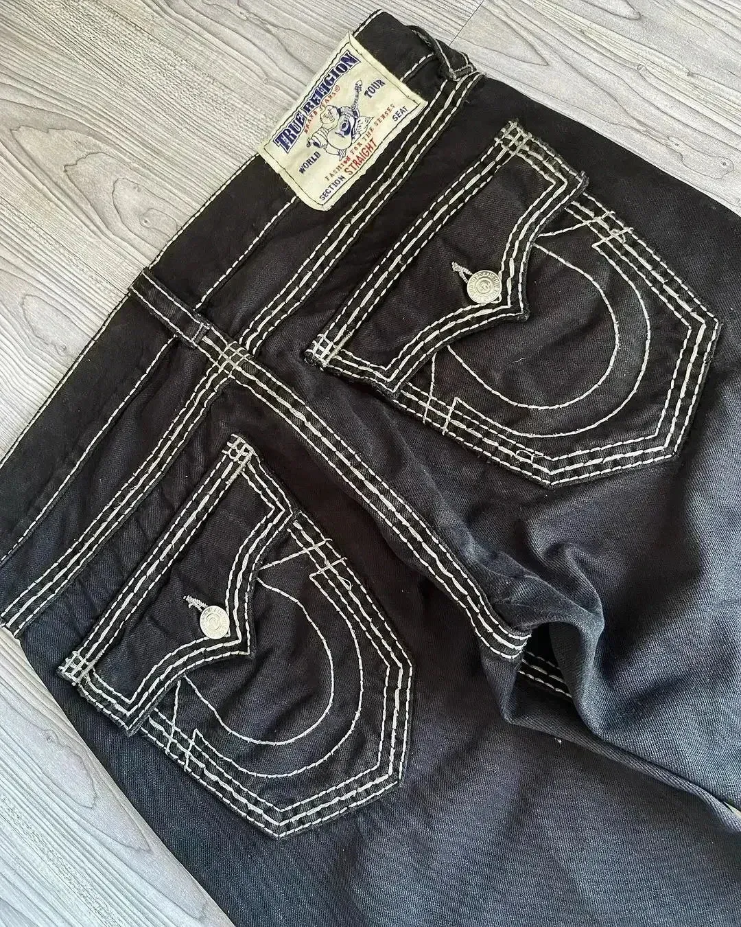 American Jeans Y2K Pants Womens Gothic Hip Hop Pocket Sequins Rhinestone Retro Blue Jeans Fashion Slim High Waist Trousers