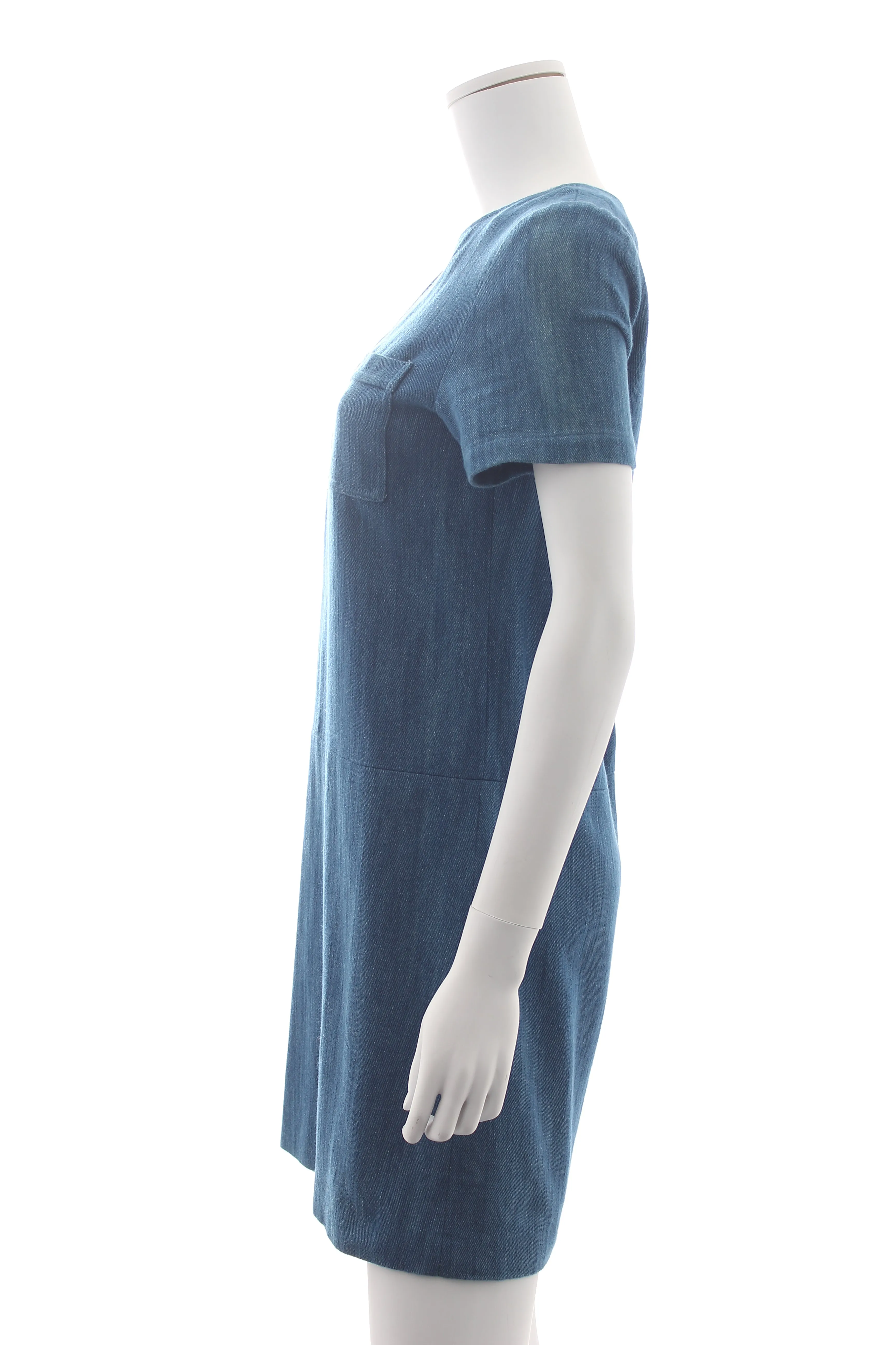 APC Denim Short Sleeve Mini Dress