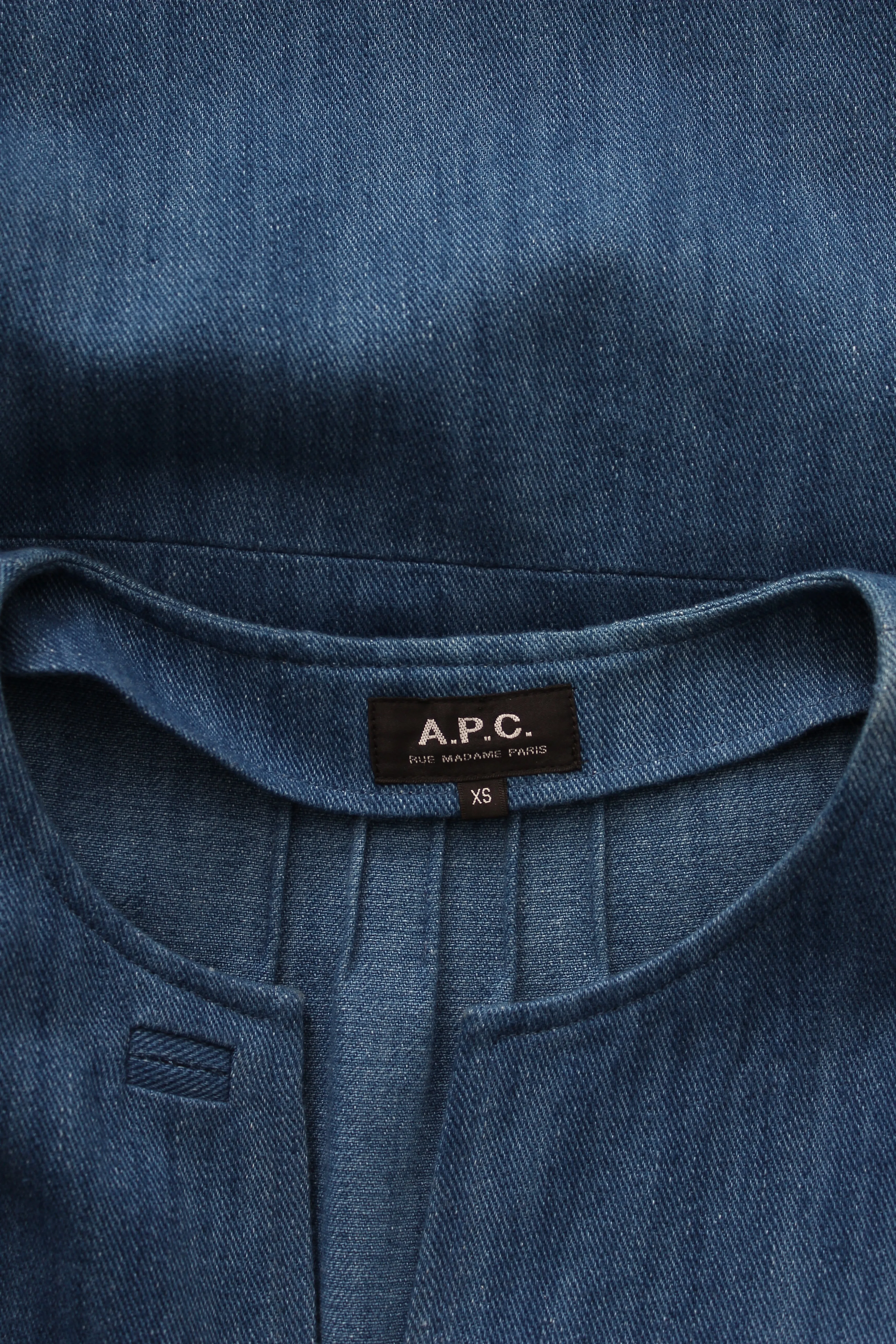 APC Denim Short Sleeve Mini Dress