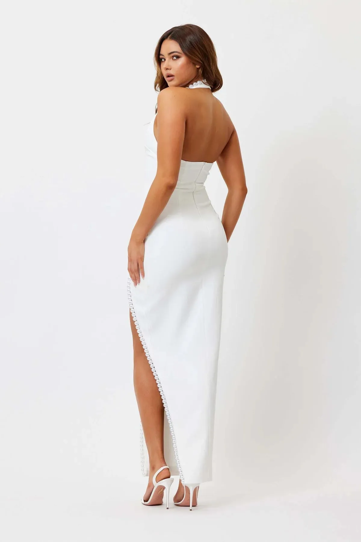 Bianca & Bridgett Laura Pearl Dress - White