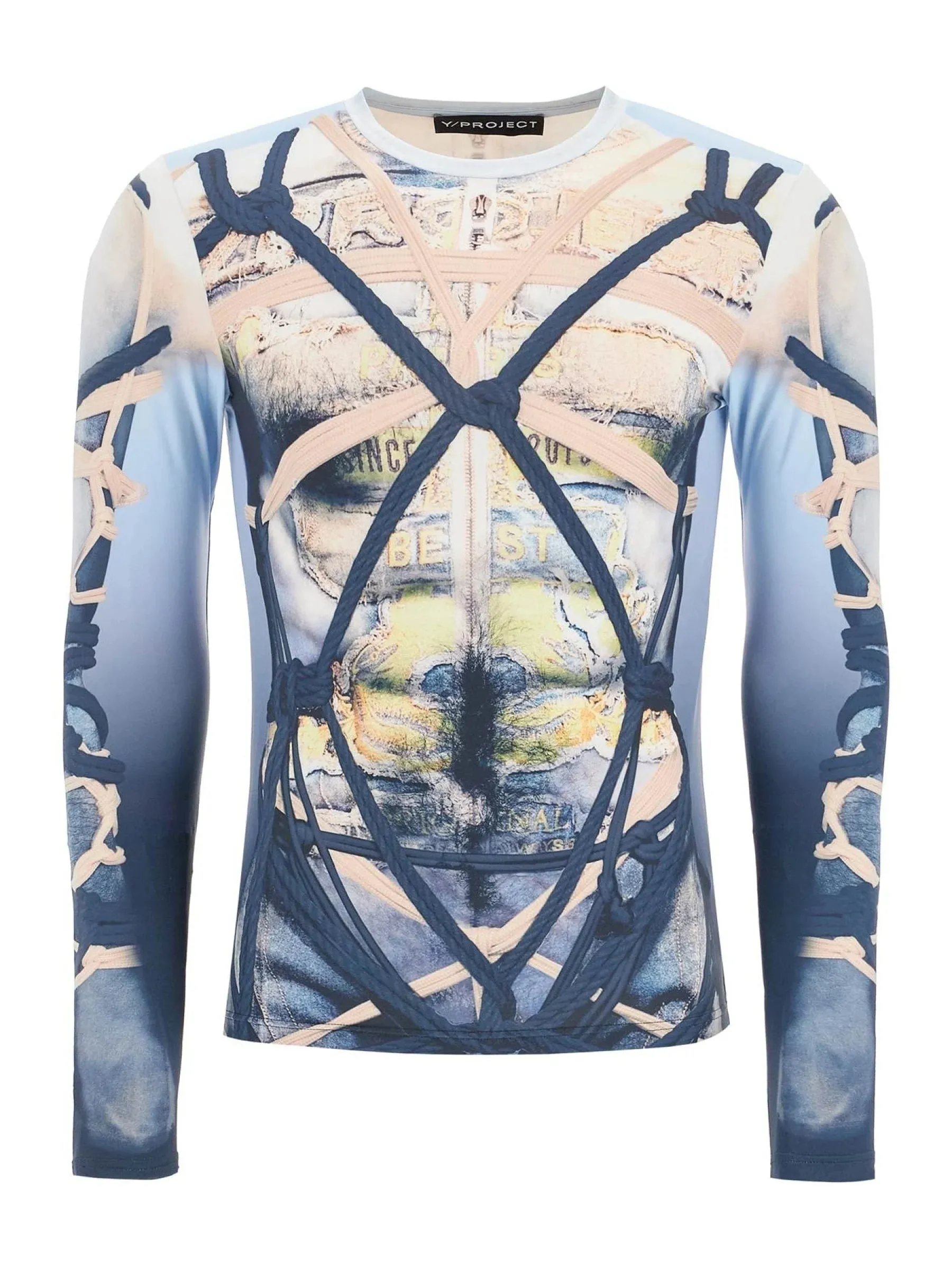 Bondage Print Button-Up Shirt
