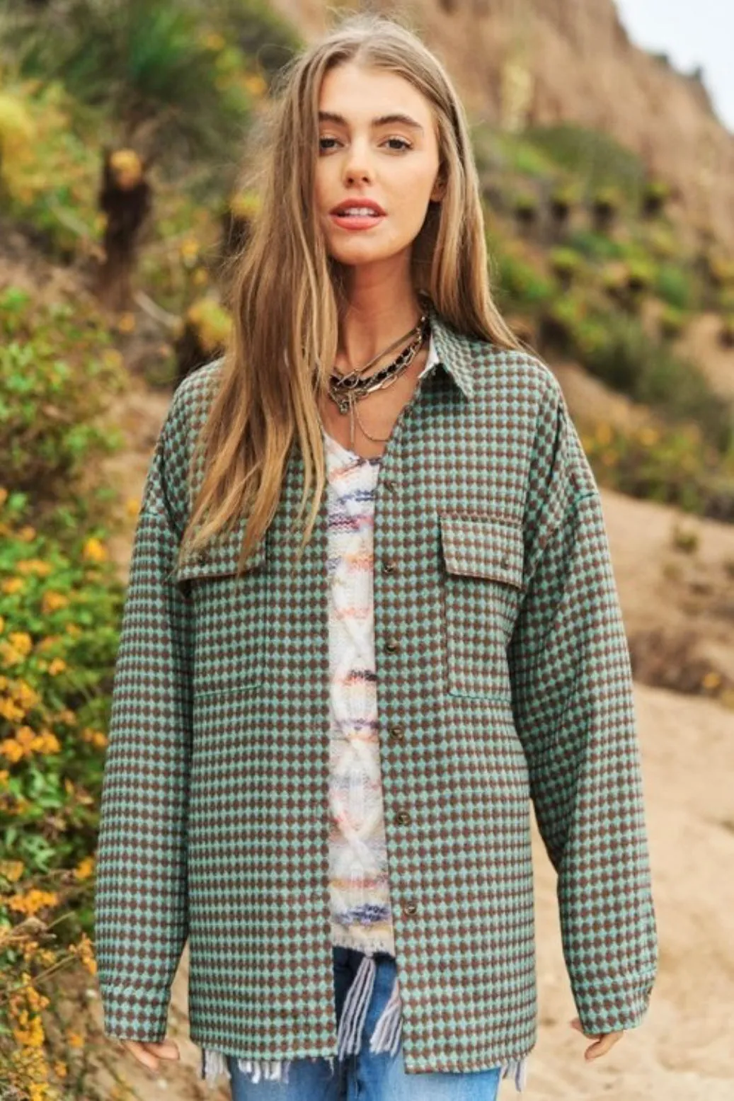 Bonita Waffle Texture Shacket