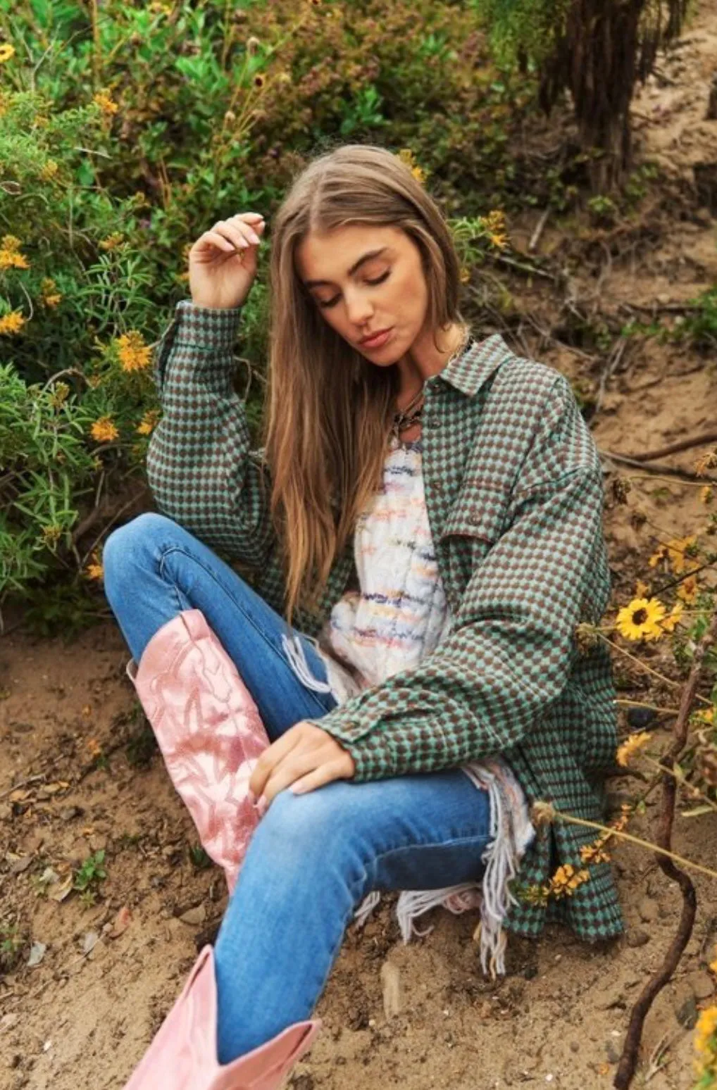 Bonita Waffle Texture Shacket
