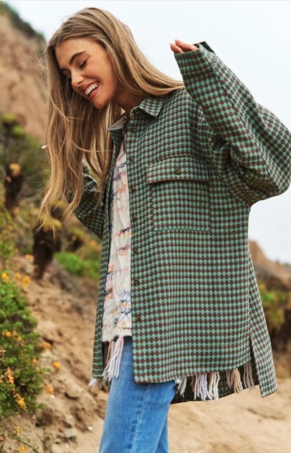 Bonita Waffle Texture Shacket