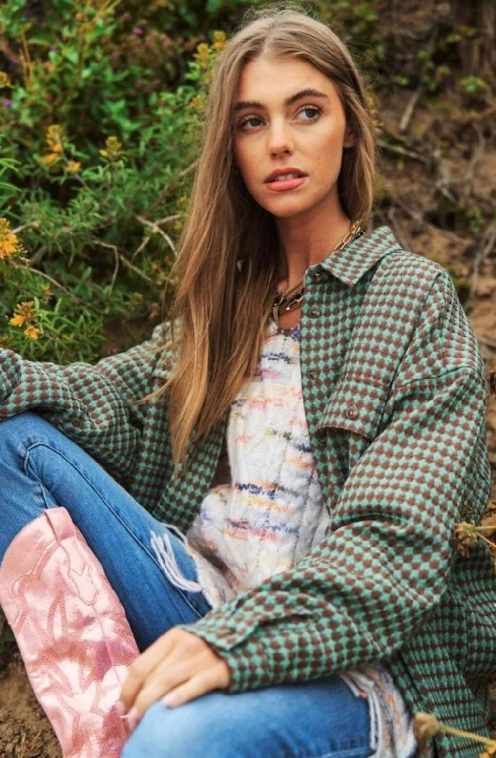 Bonita Waffle Texture Shacket