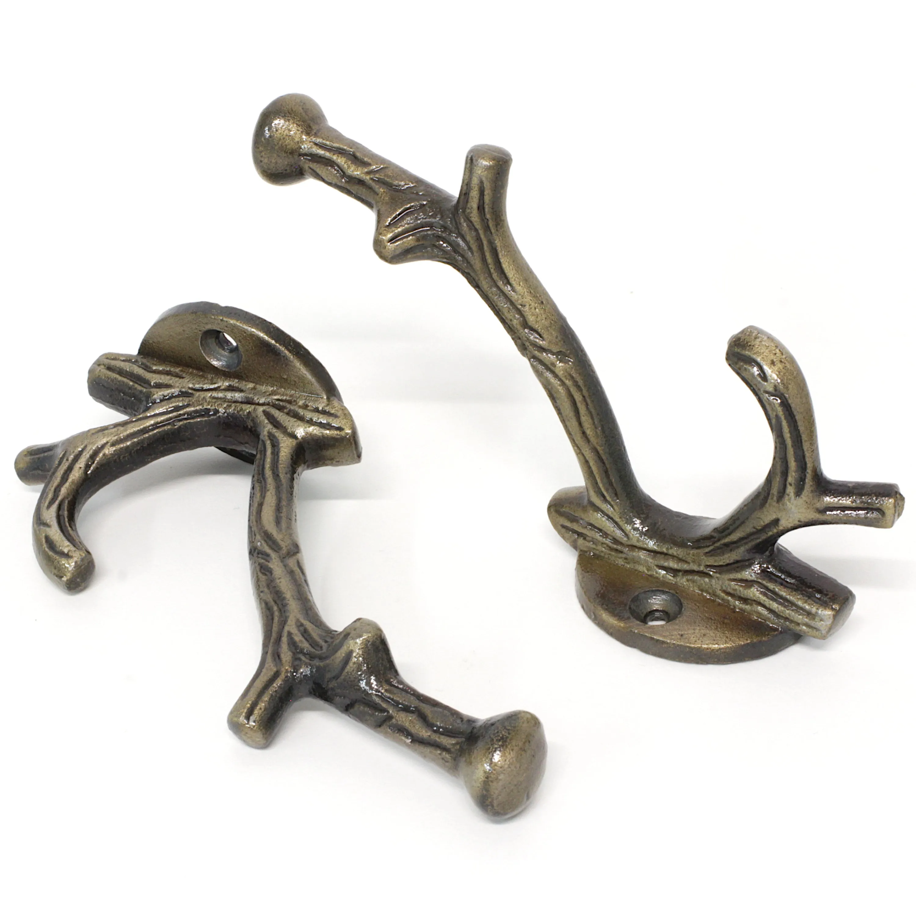 [Branch Hook IR8392] Iron Rustic Cabin Wall Hook (2.6 Inch)