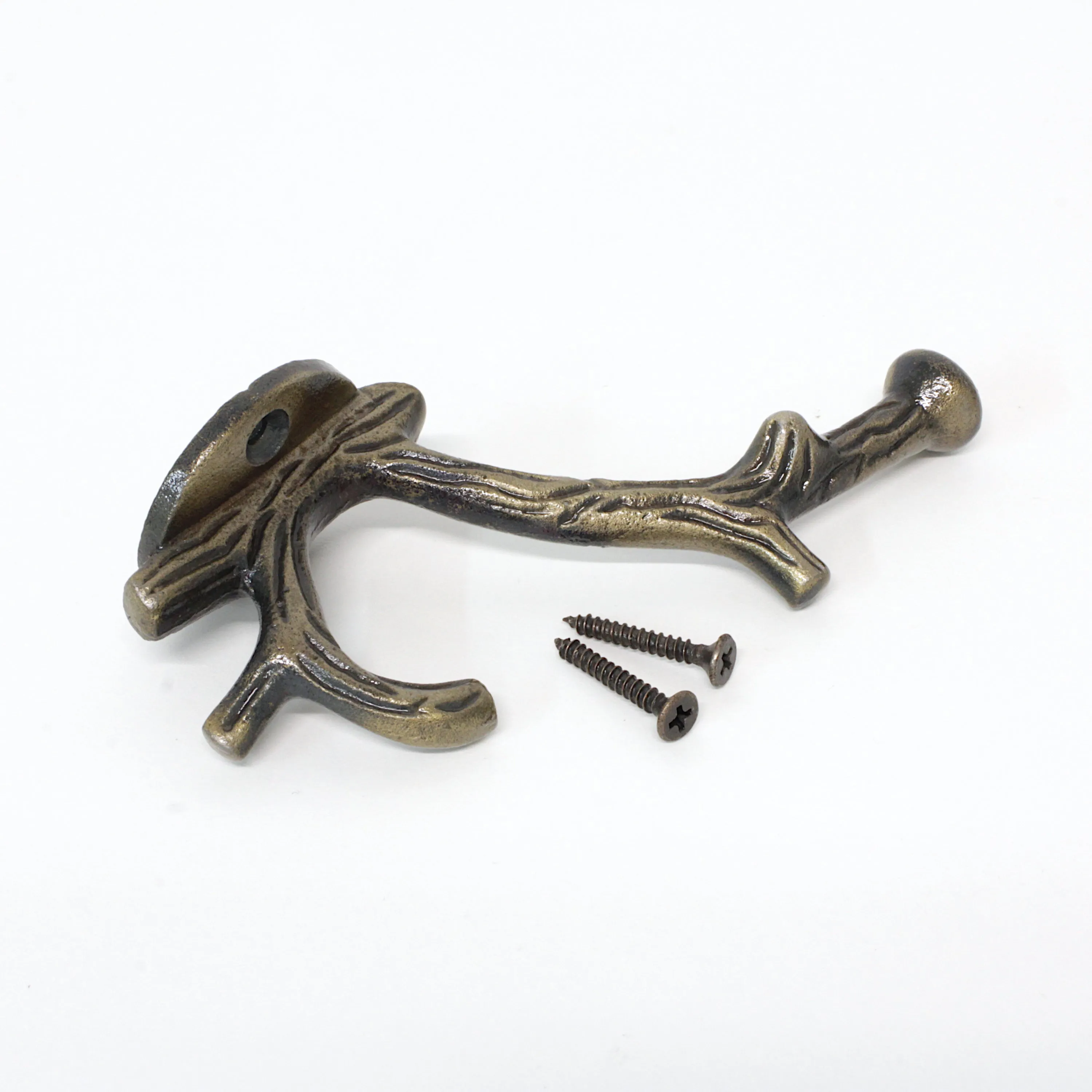 [Branch Hook IR8392] Iron Rustic Cabin Wall Hook (2.6 Inch)