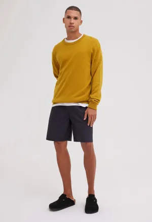 Card Wool Cashmere Sweater - Bitter Sharp Yellow