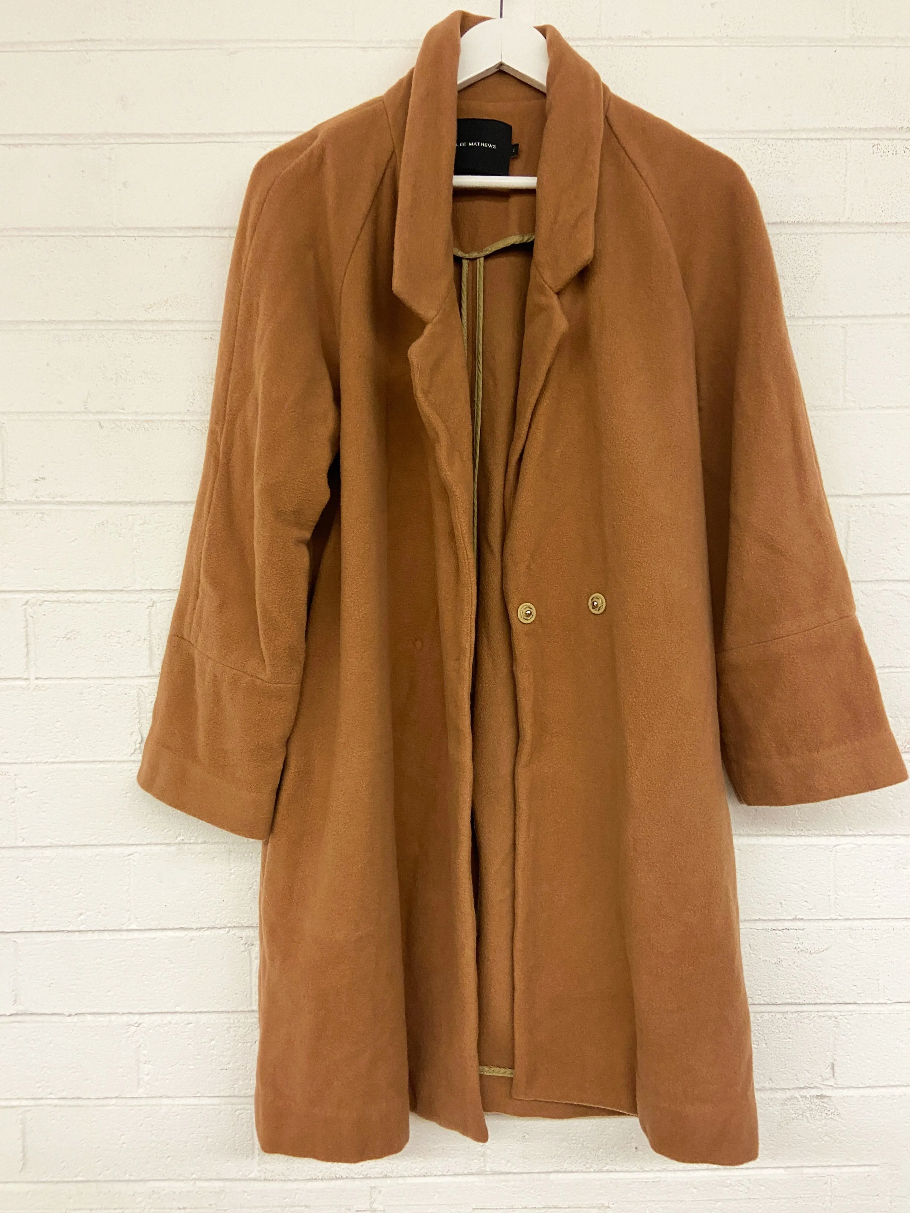 Cashmere Blend Coat in Brown