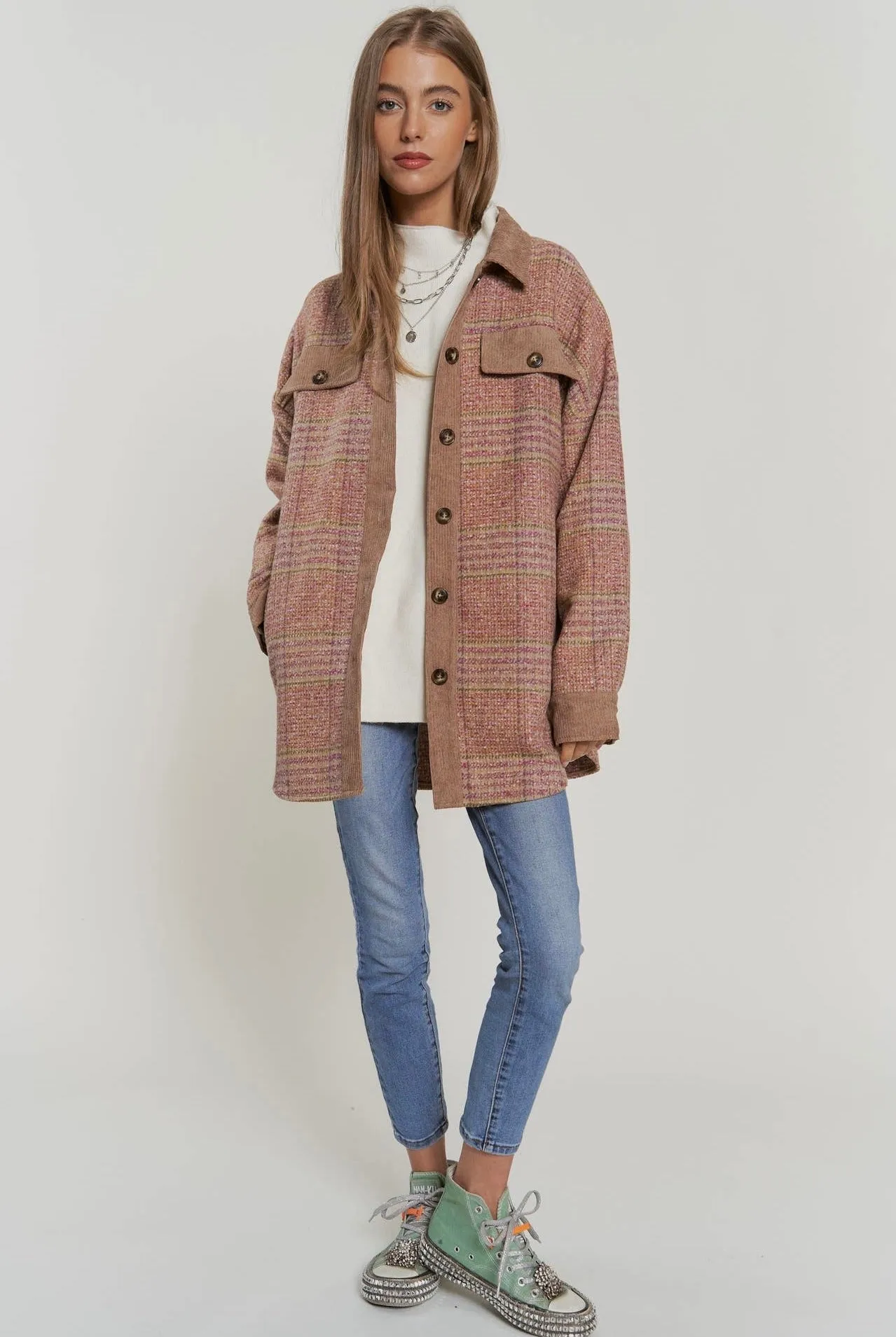 Cassidy Plaid Button Down Jacket