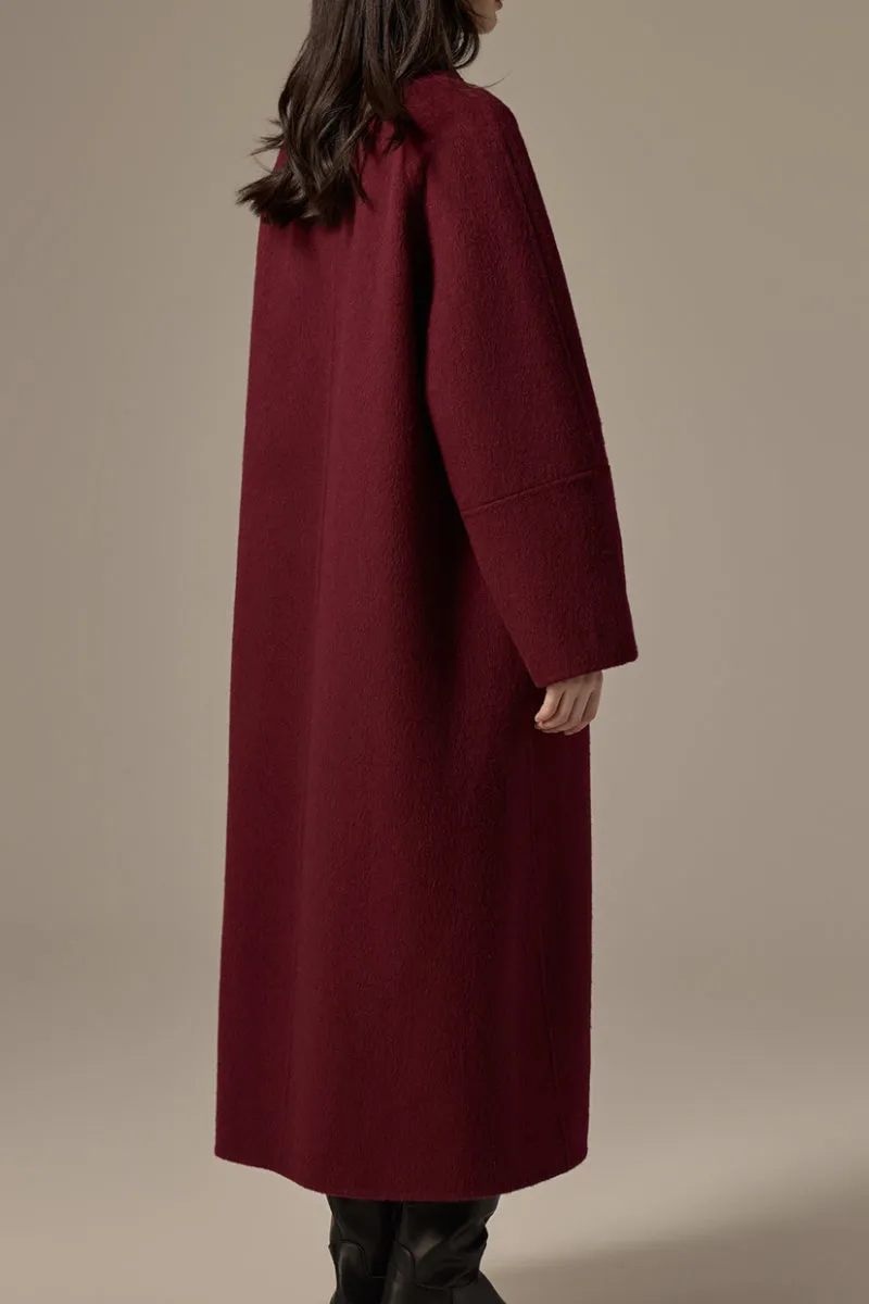 Classic Double Breasted Double Faced Long Yak-Cashmere Coat