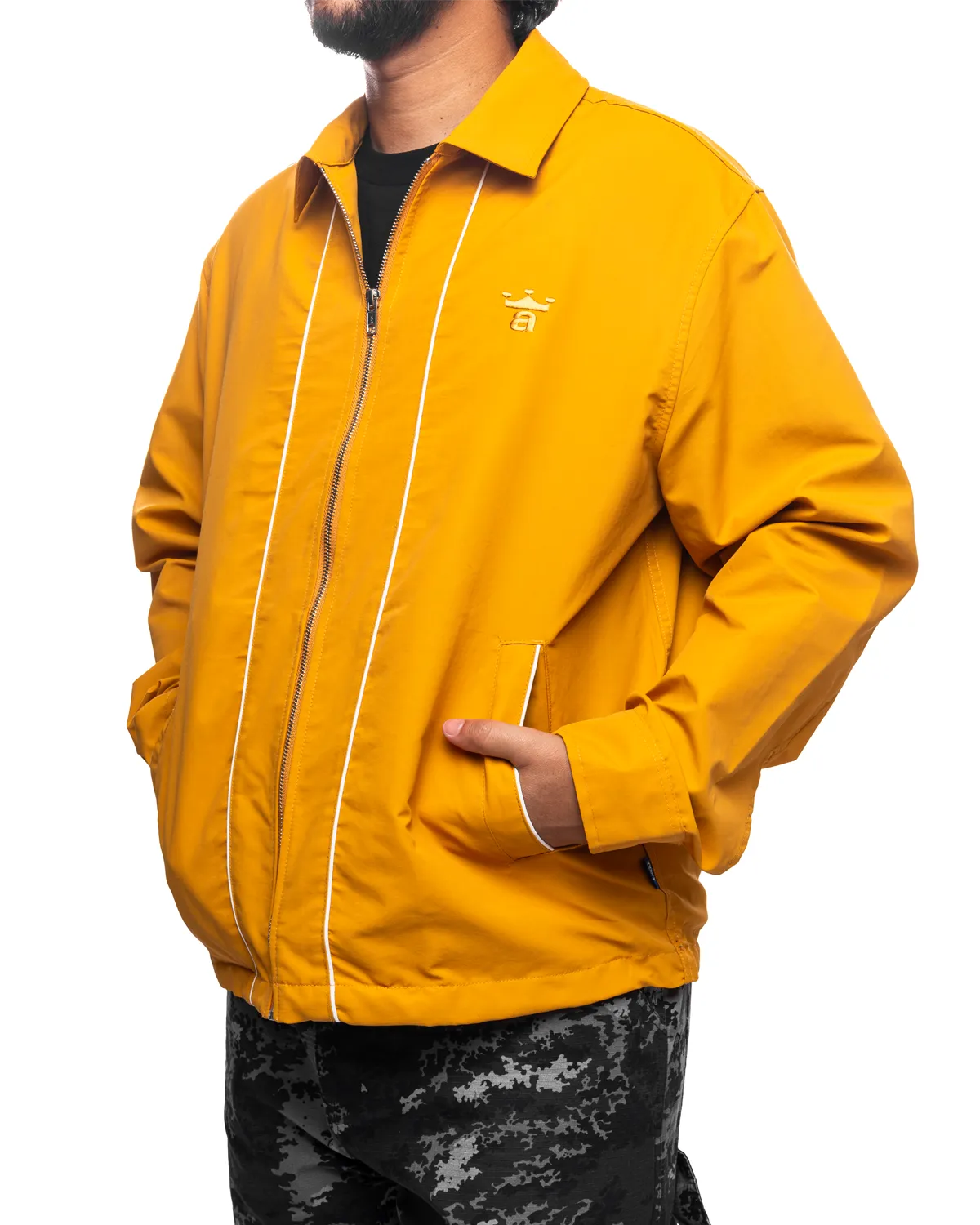 Classic Logo Coaches Jacket Gold