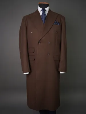 Double breasted Peak label long -   Brown