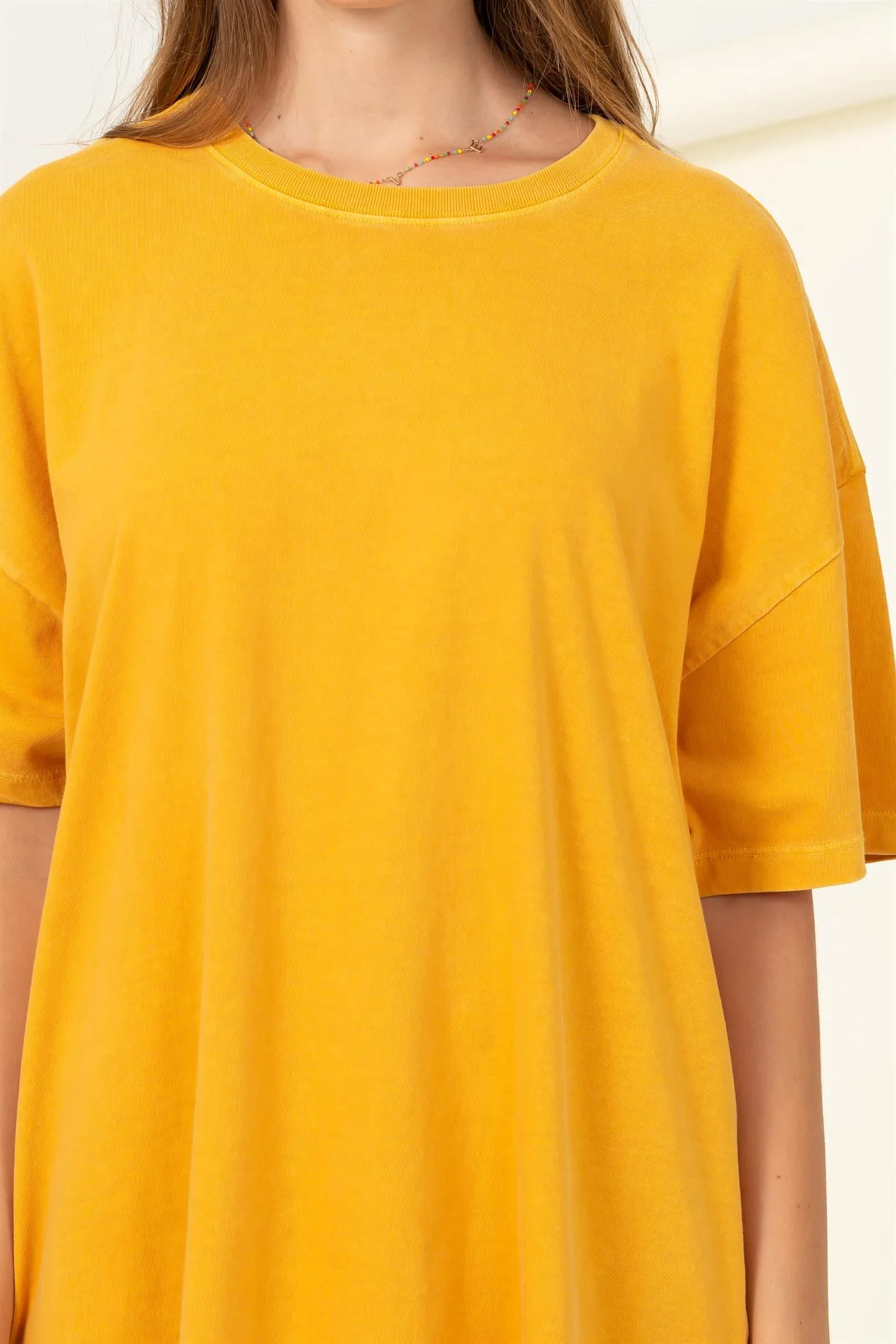 DZ23A198-OVERSIZED CREW NECK TOP