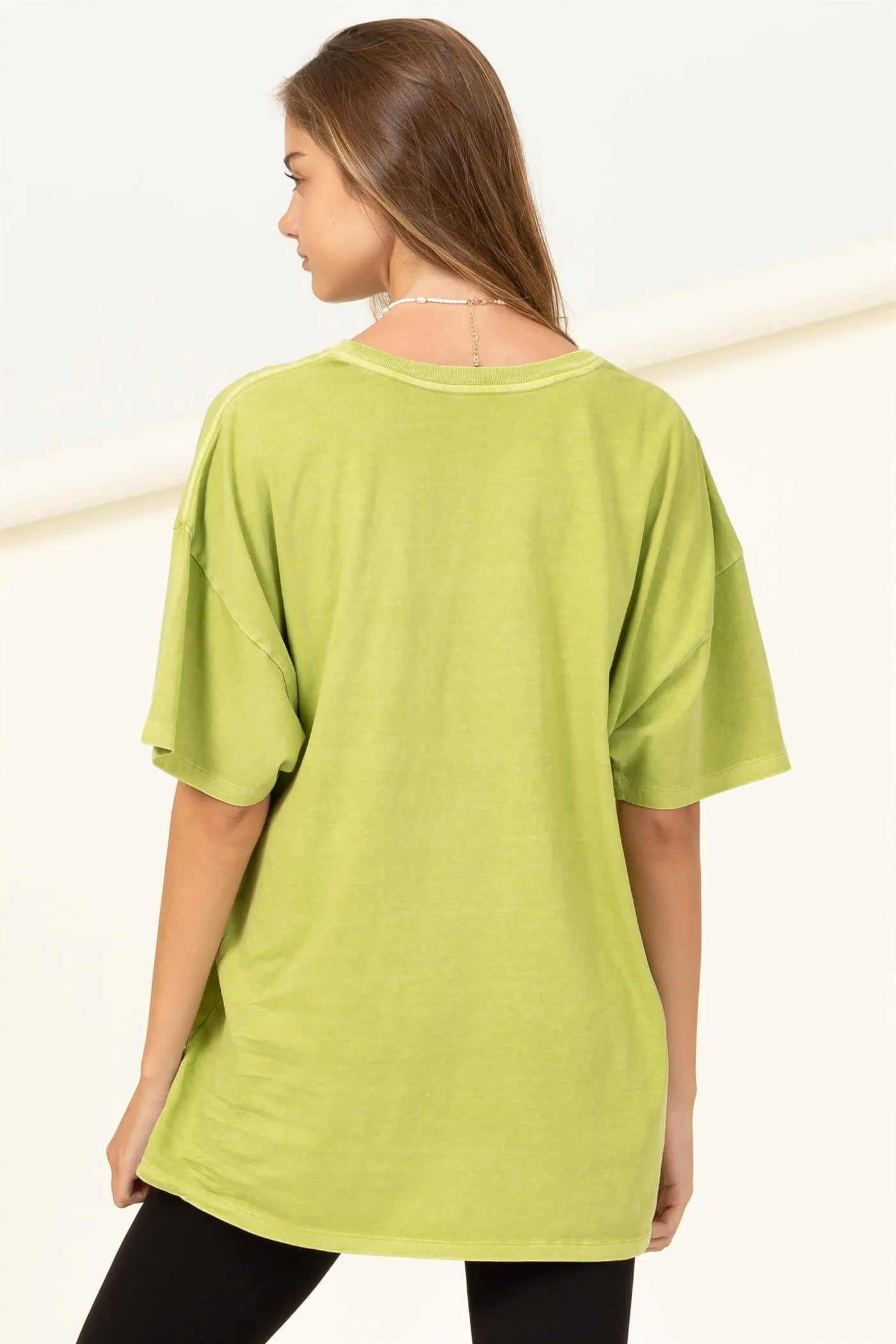 DZ23A198-OVERSIZED CREW NECK TOP