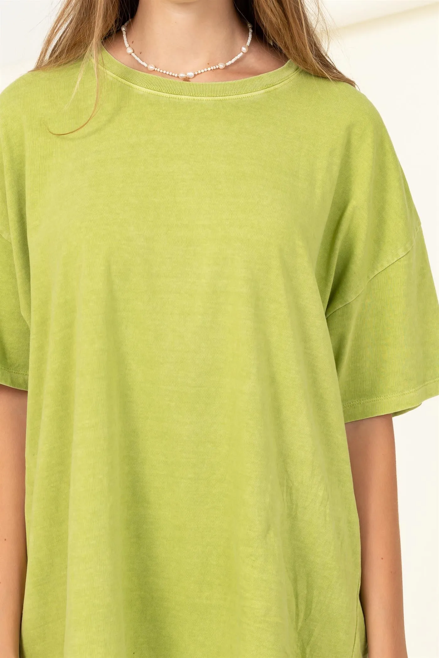 DZ23A198-OVERSIZED CREW NECK TOP