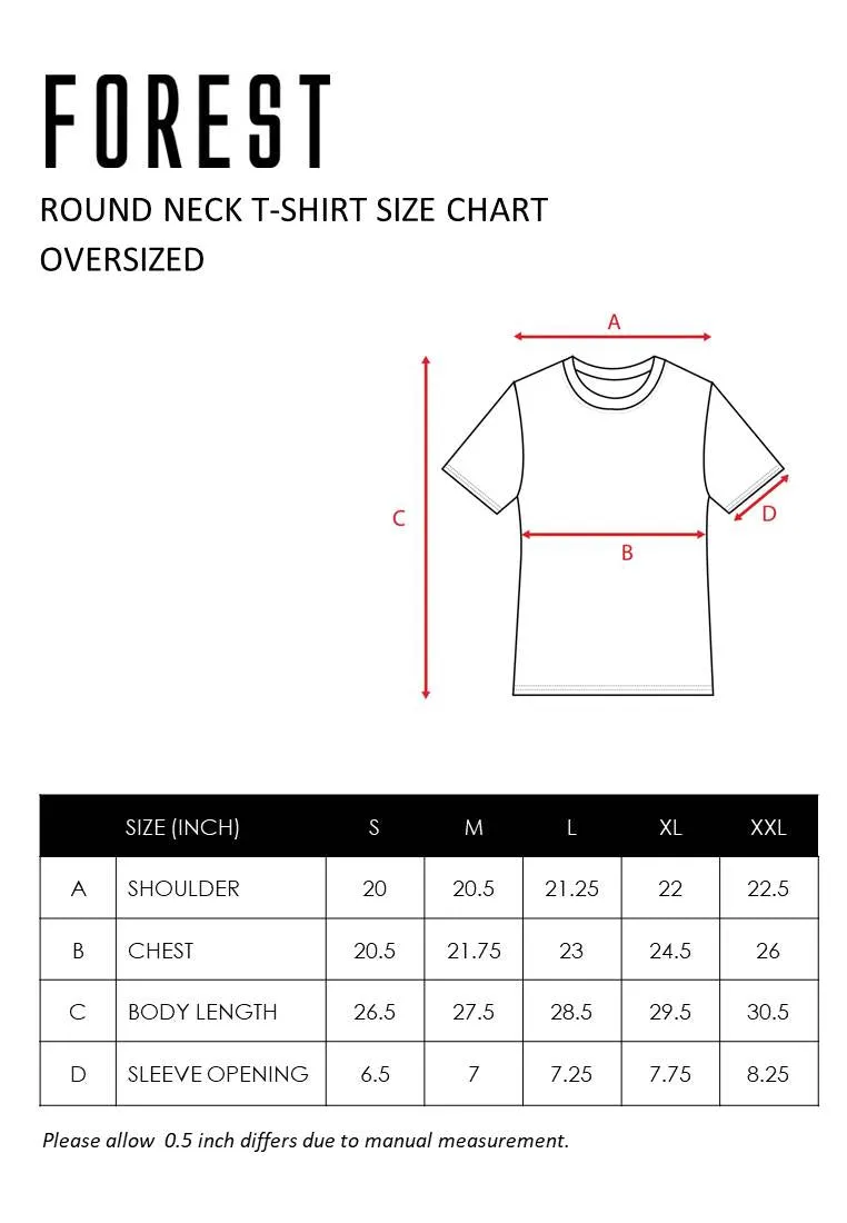 Forest Oversized 200gsm Oversized Tee Crew Neck Short Sleeve T Shirt Men | Baju T Shirt Lelaki - 621335
