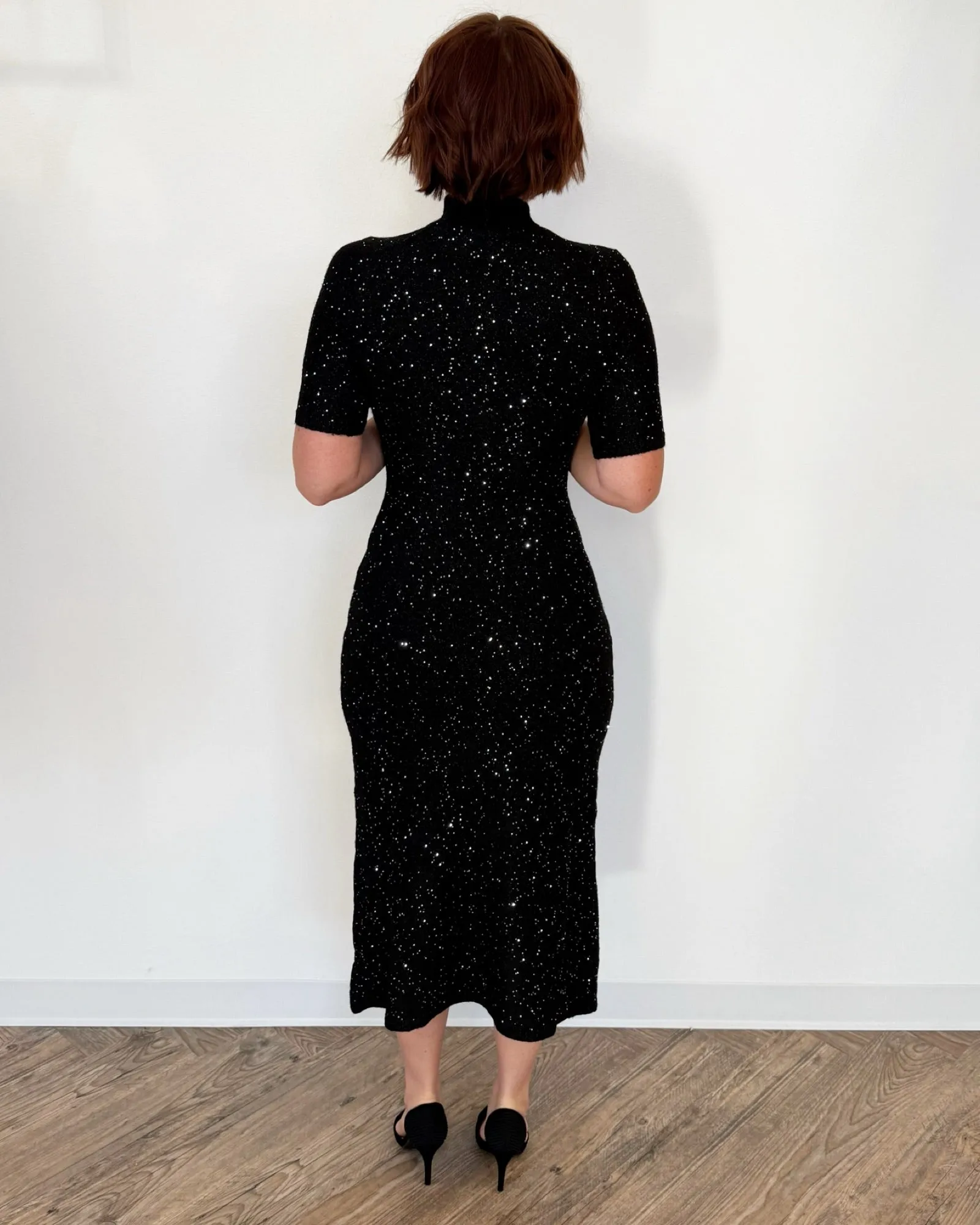 Gillian Sequined Knit Dress