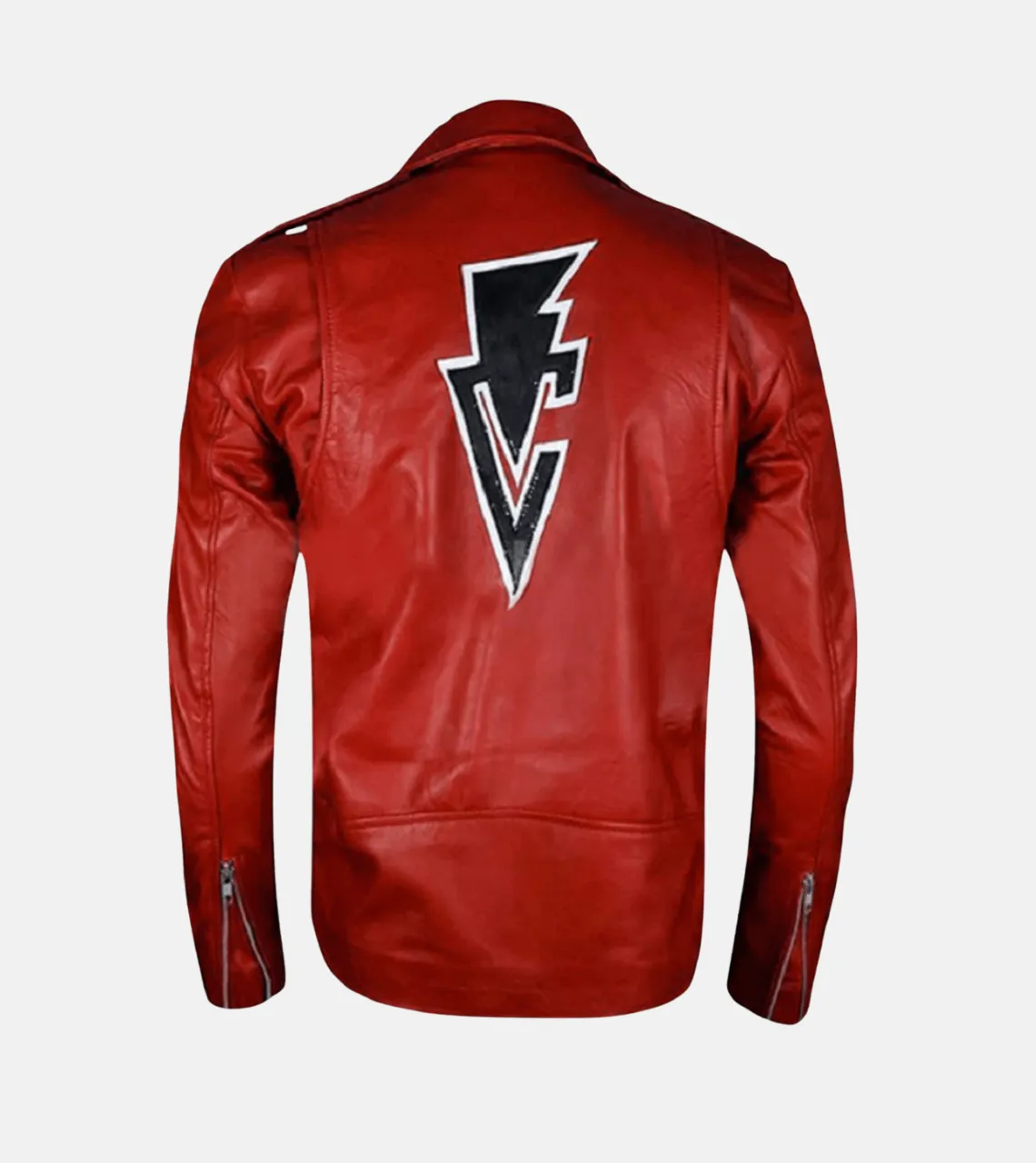 Iconic Men's Red Biker Leather Jacket