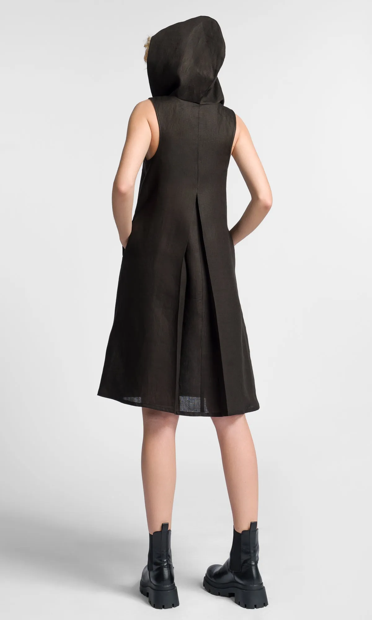 Inverted Pleat Mini Dress