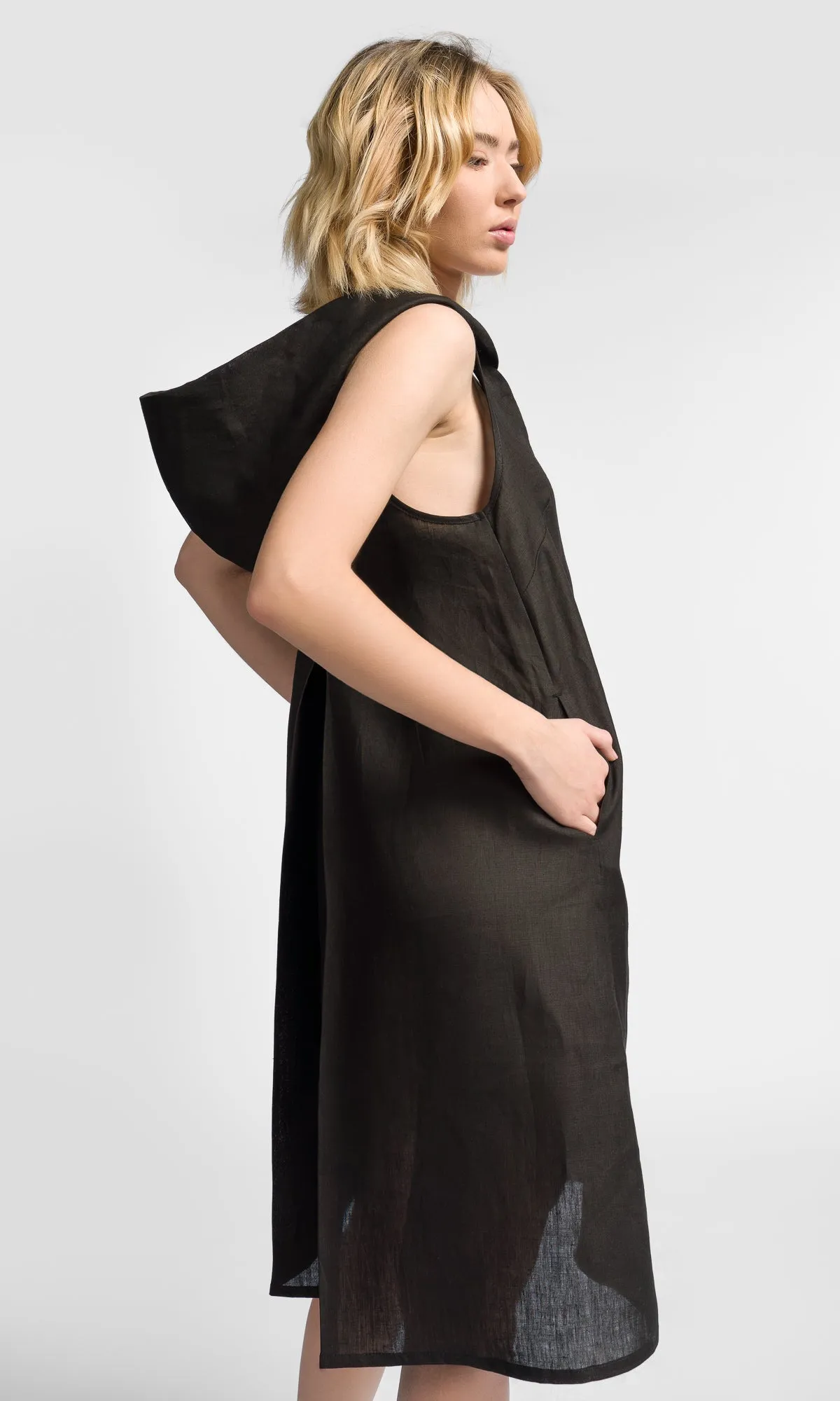 Inverted Pleat Mini Dress