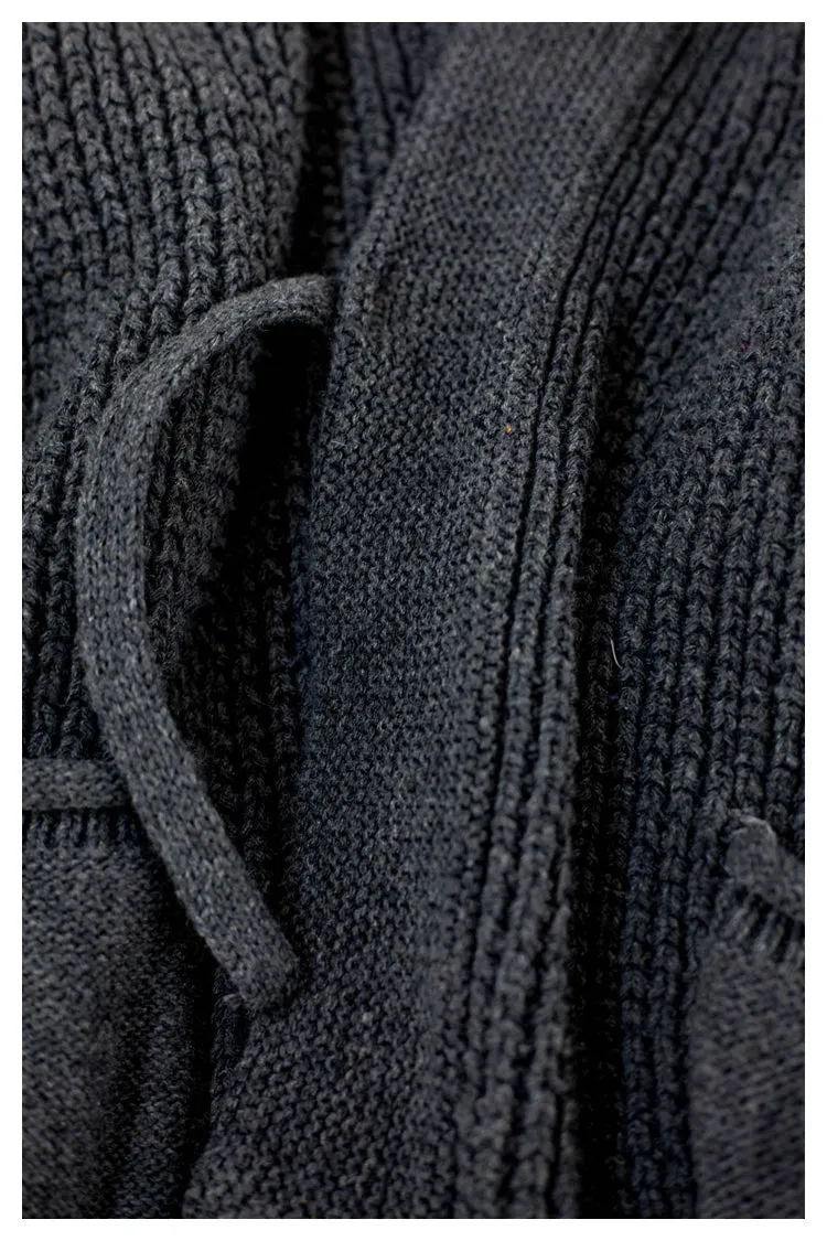 Japanese style niche retro knitted cardigan Taoist robe kendo robe sweater s