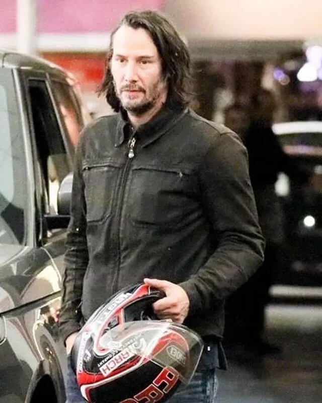 Keanu Reeves Black Biker Jacket