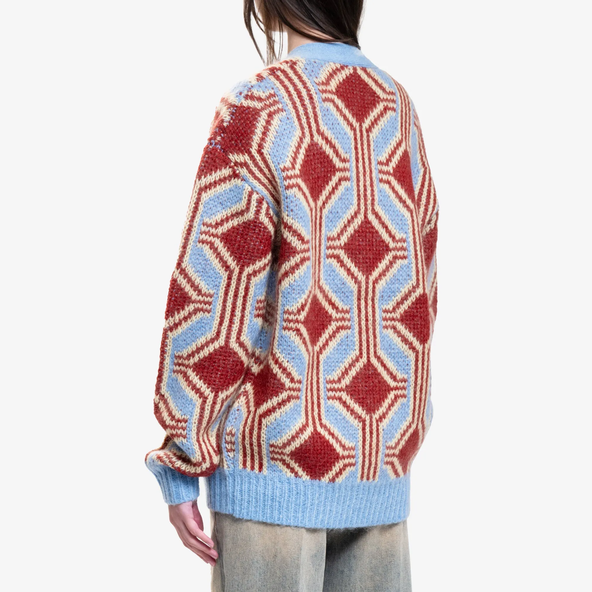 Le Cardigan Mohair Geometrique