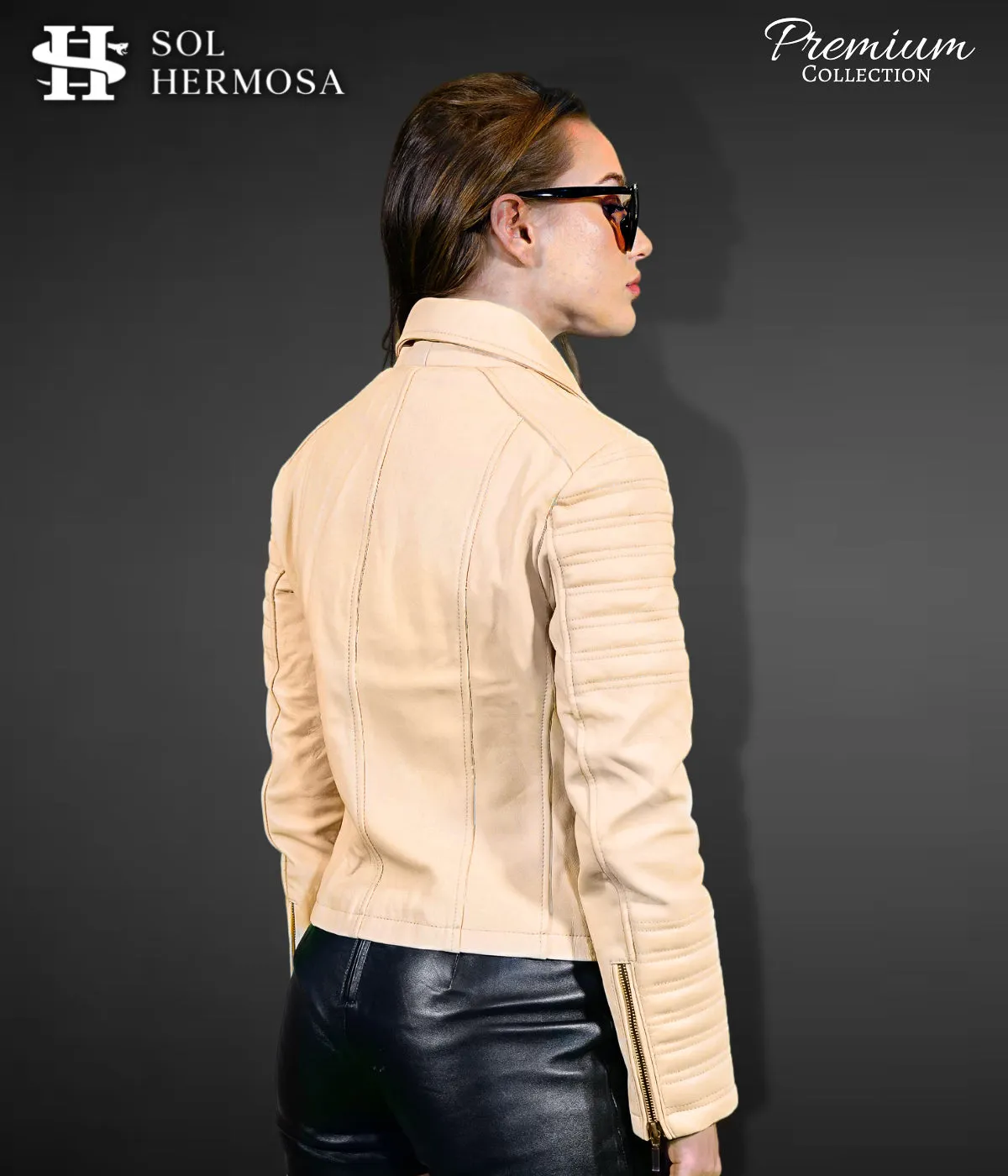 Leather Biker Jacket For Women- Nyx
