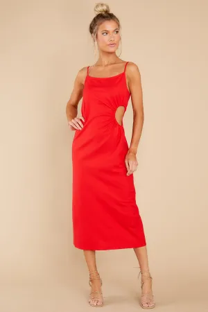 Made To Love Red Midi Dress