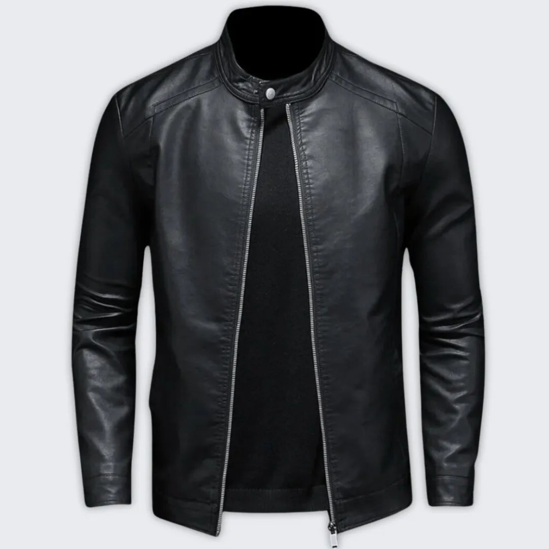 Men's Premium Leather Biker Jacket | Timeless Style & Comfort