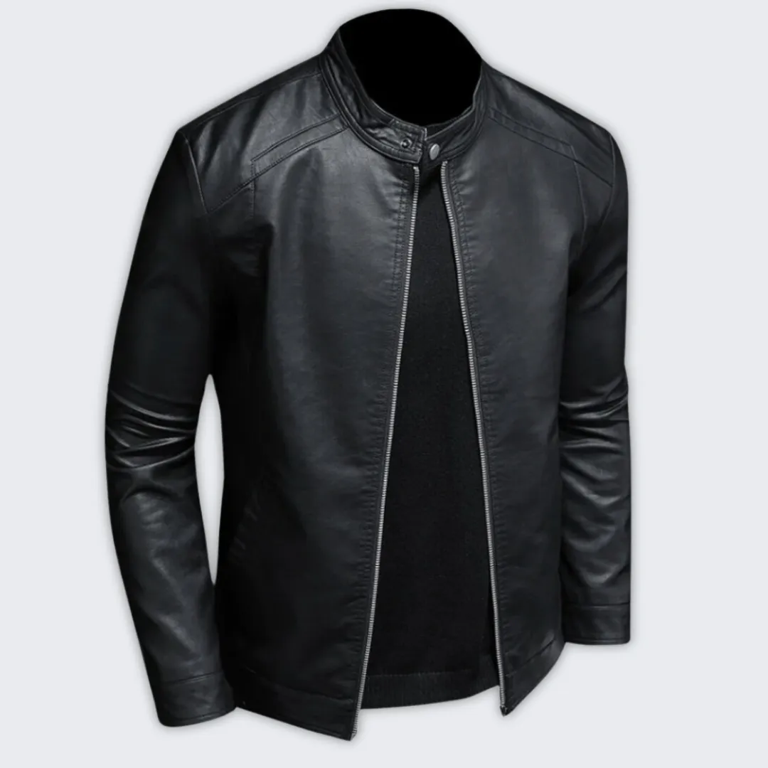 Men's Premium Leather Biker Jacket | Timeless Style & Comfort