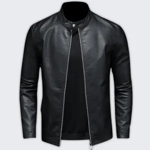 Men's Premium Leather Biker Jacket | Timeless Style & Comfort