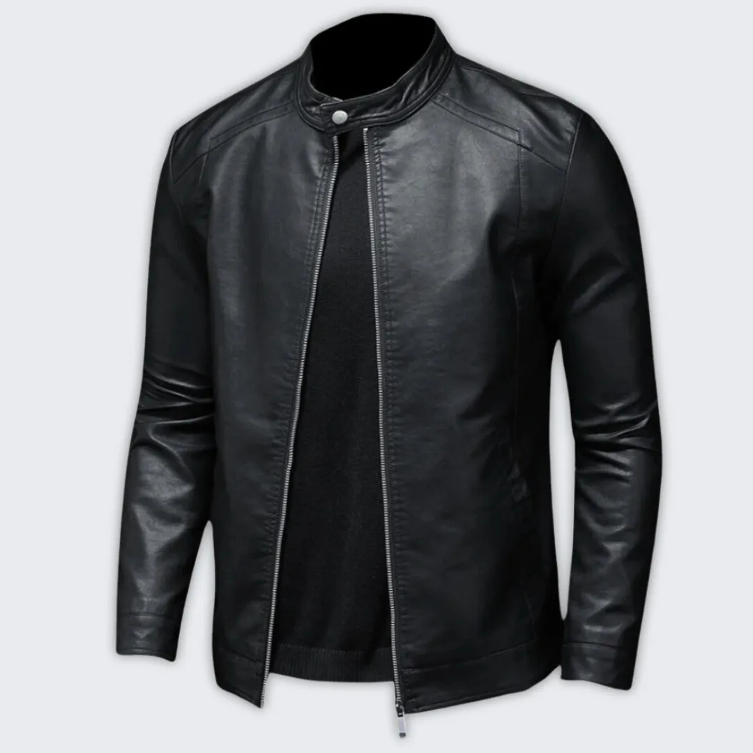 Men's Premium Leather Biker Jacket | Timeless Style & Comfort