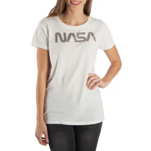 NASA Apparel Girls White Shirt NASA Juniors Graphic Tee