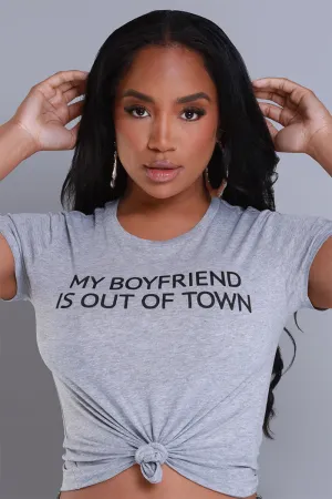 Out Of Town Graphic T-Shirt - Grey/Black