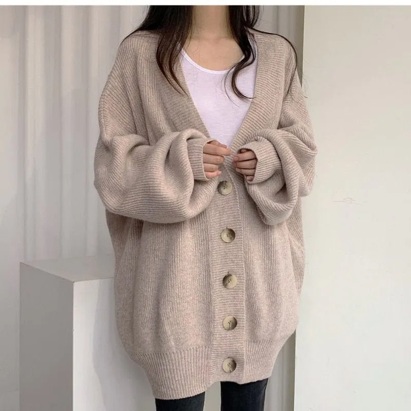 Oversized Chunky Lazy Knitted Cardigan