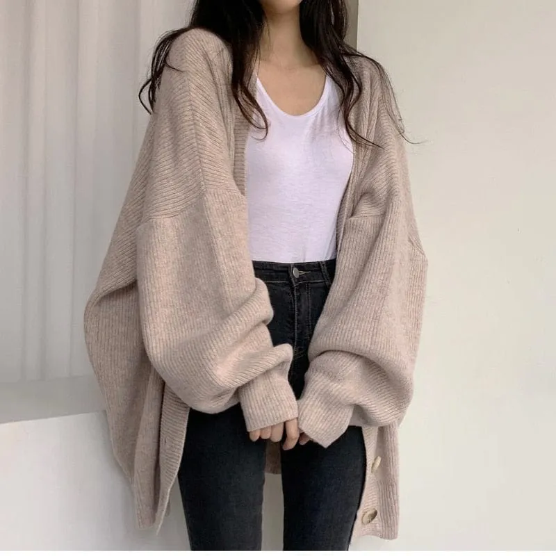Oversized Chunky Lazy Knitted Cardigan