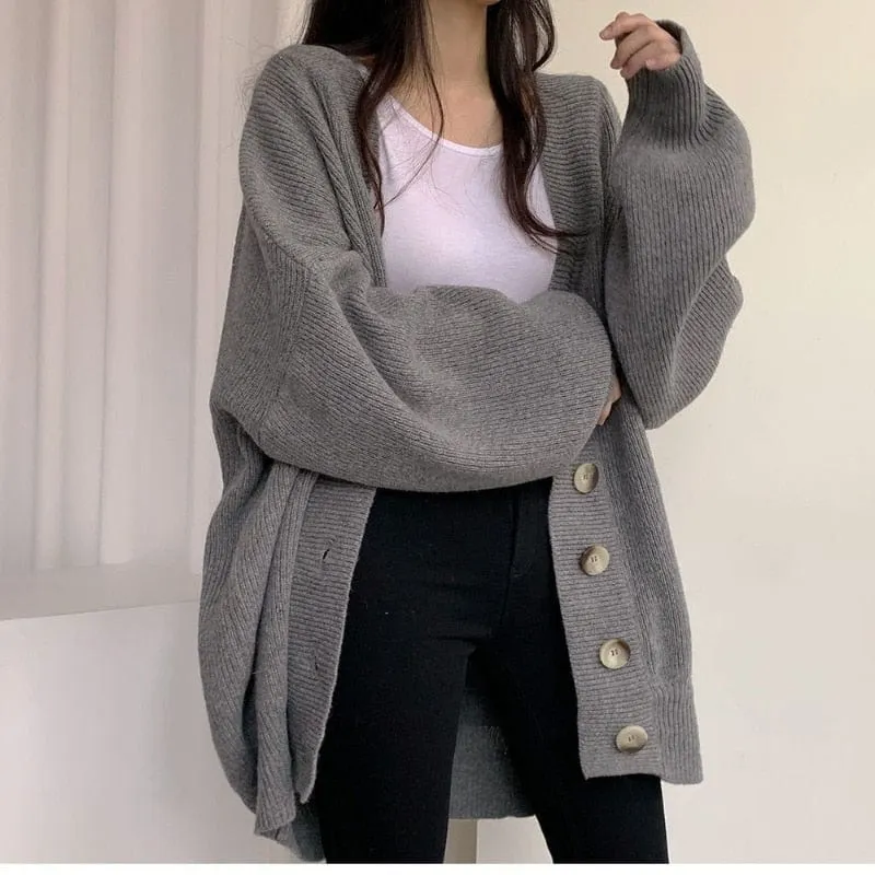 Oversized Chunky Lazy Knitted Cardigan