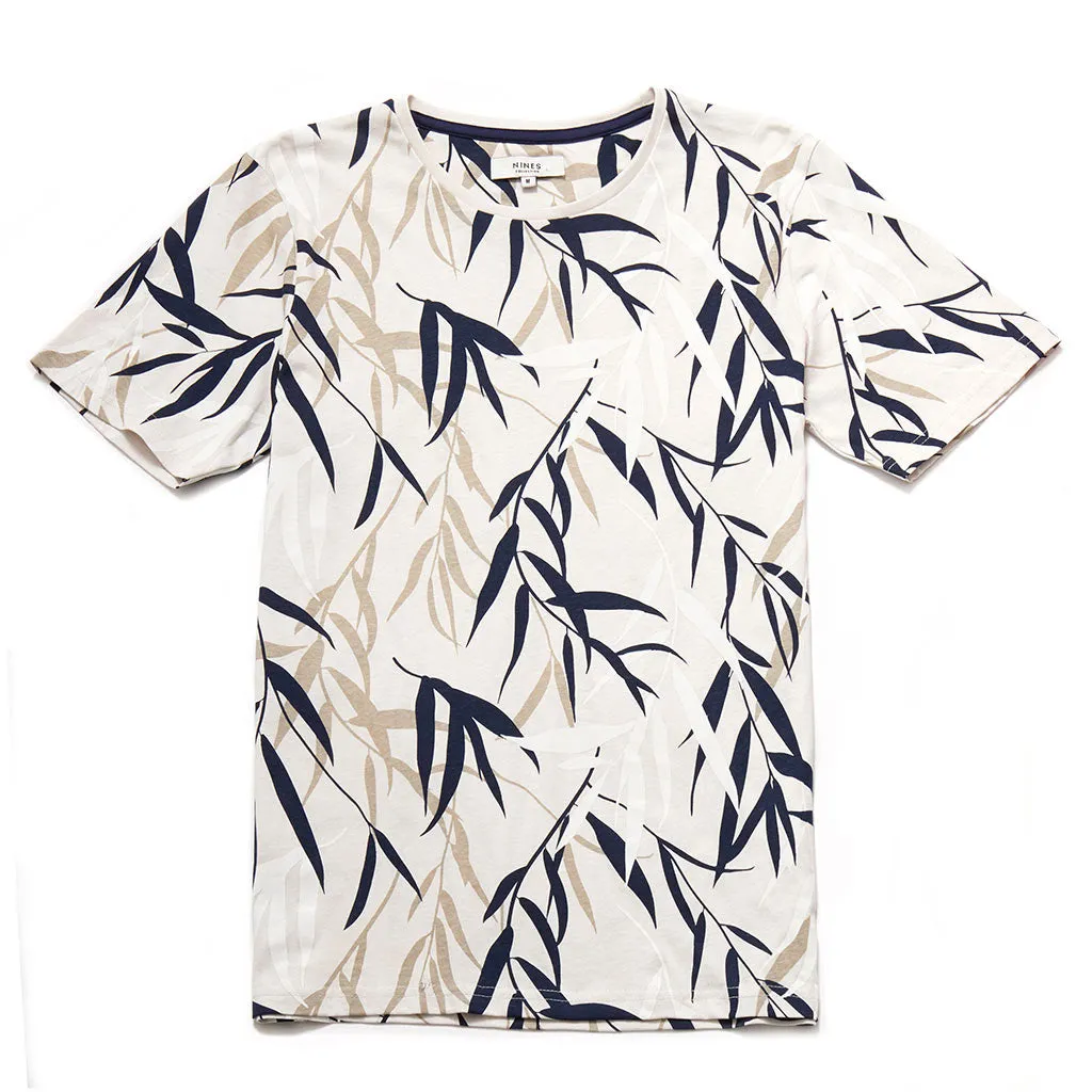 Pape White Floral Print Cotton T-Shirt