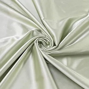Premium Pista Green Solid Celina Satin With Lycra Fabric
