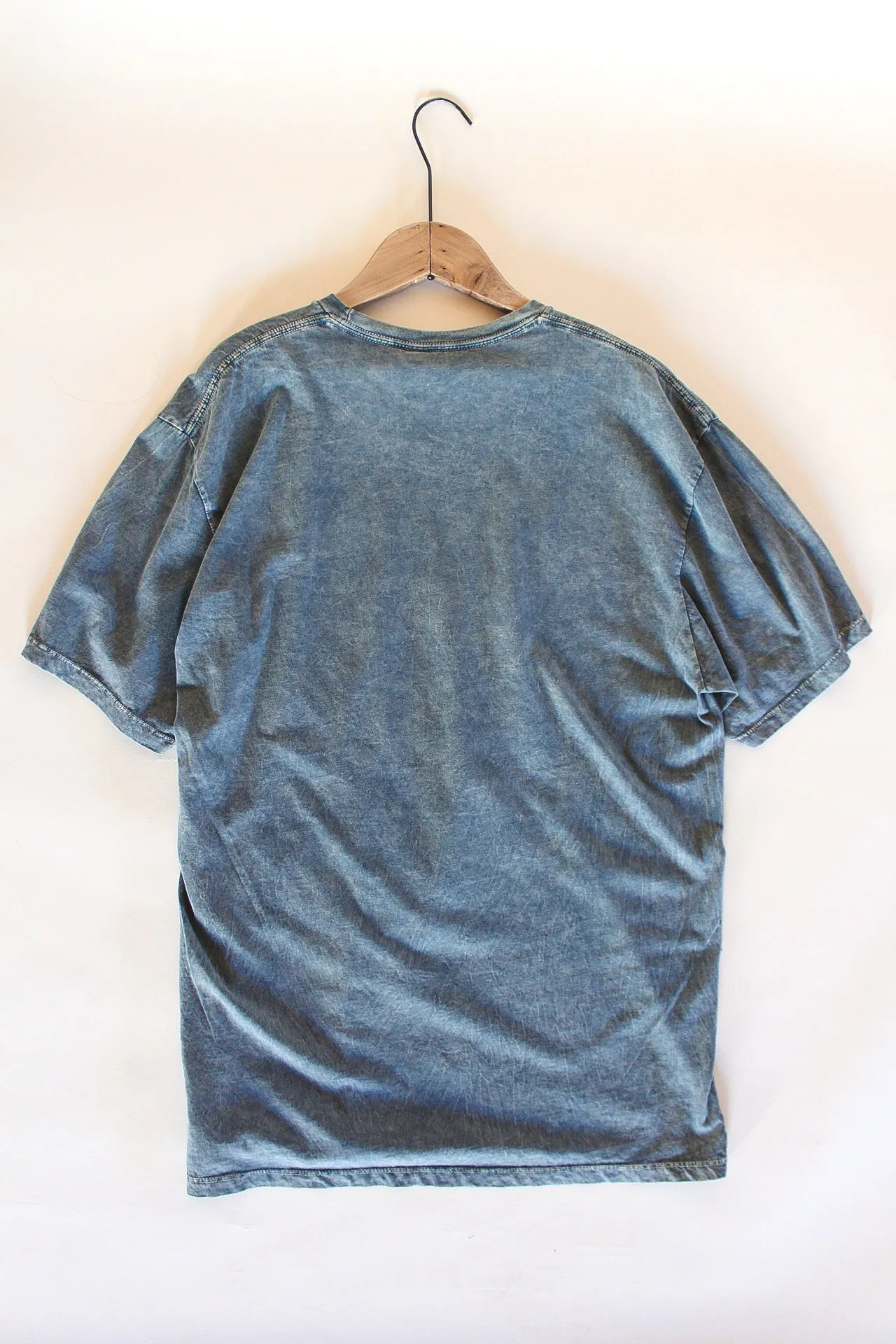 Skeleton Rock On Oversized Graphic Tee