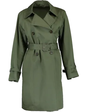 Taffeta Tie Belt Trench Coat