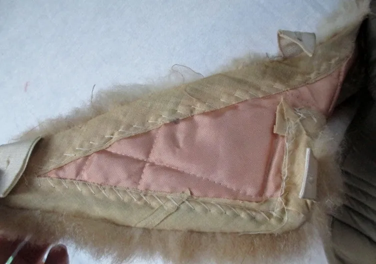 Vtg Womens BROMLEIGH FUR collar long jacket rain coat parka BROWN 10 M